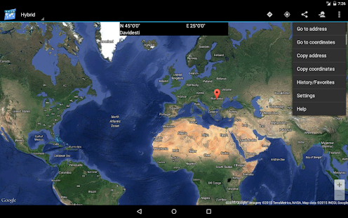 Map Coordinates Screenshot