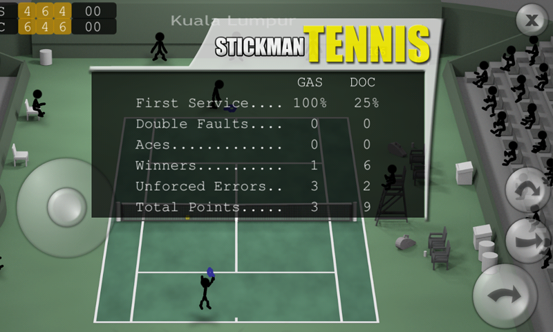   Stickman Tennis: captura de tela 