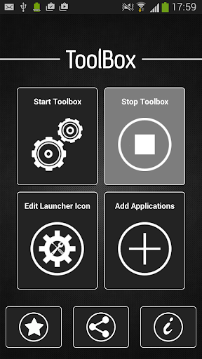 Quick App launcher tool box
