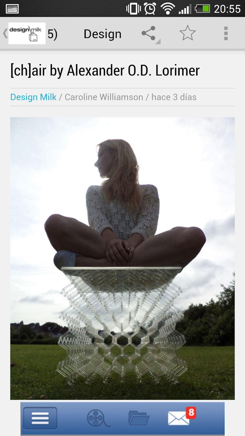Design Milk RSS Reader Screen 2