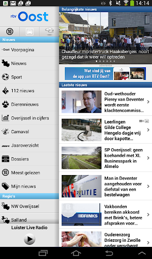 RTV Oost Tablet app