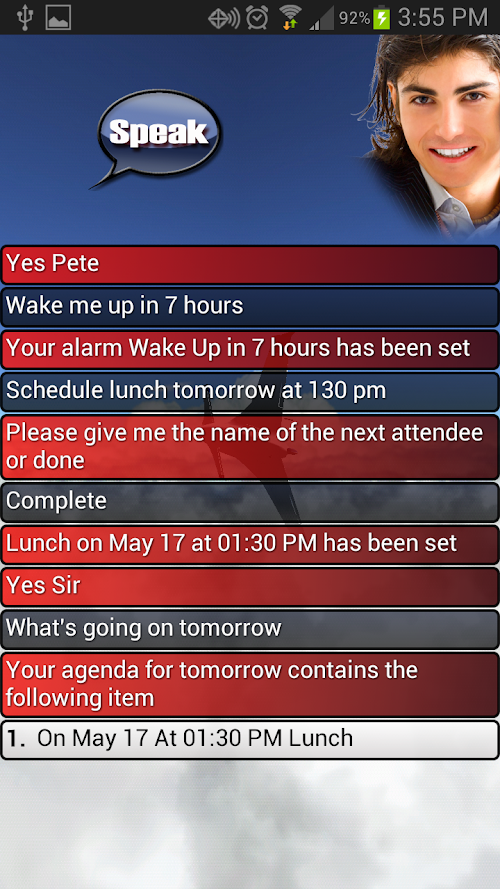 Android application EVAN - Voice Assistant screenshort