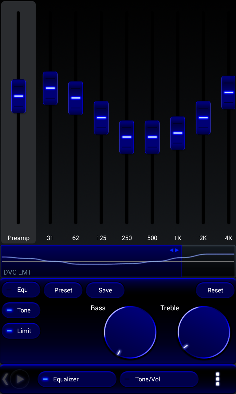 Poweramp Classic Skin Blue Screen 2