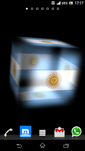 3D Argentina Cube Flag LWP