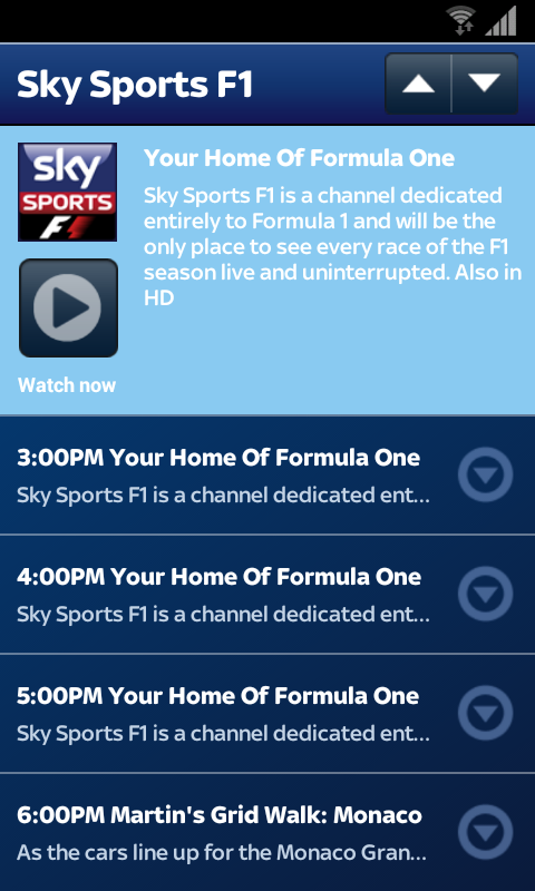 Sky Sports Mobile TV Screen 2