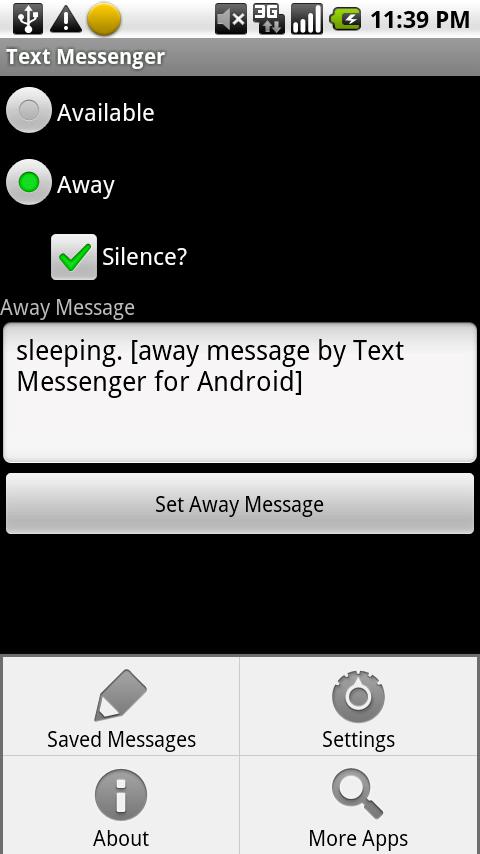 Text Messenger Screen 1