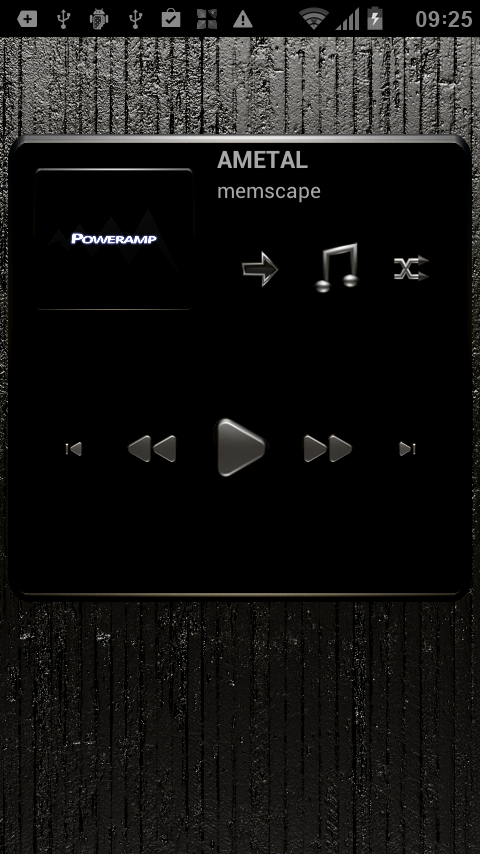   Poweramp Widget AMETAL: captura de tela 