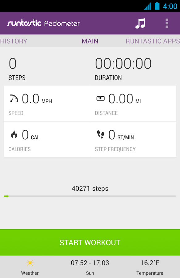 Runtastic Pedometer PRO - screenshot