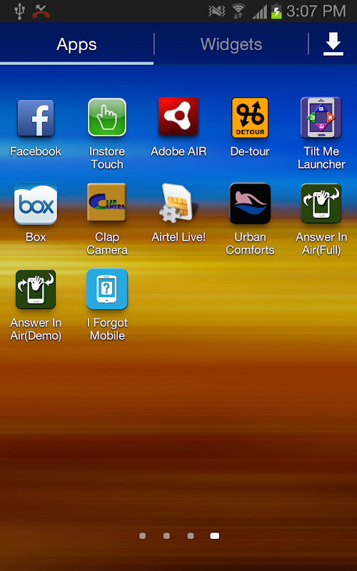 Android application I Forgot Mobile screenshort