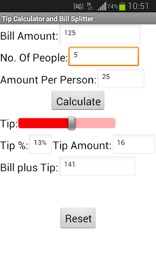 Tip Calculator Bill Splitter