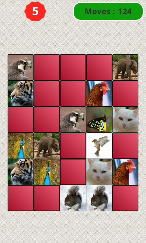 Animals Matching Game Screen 1