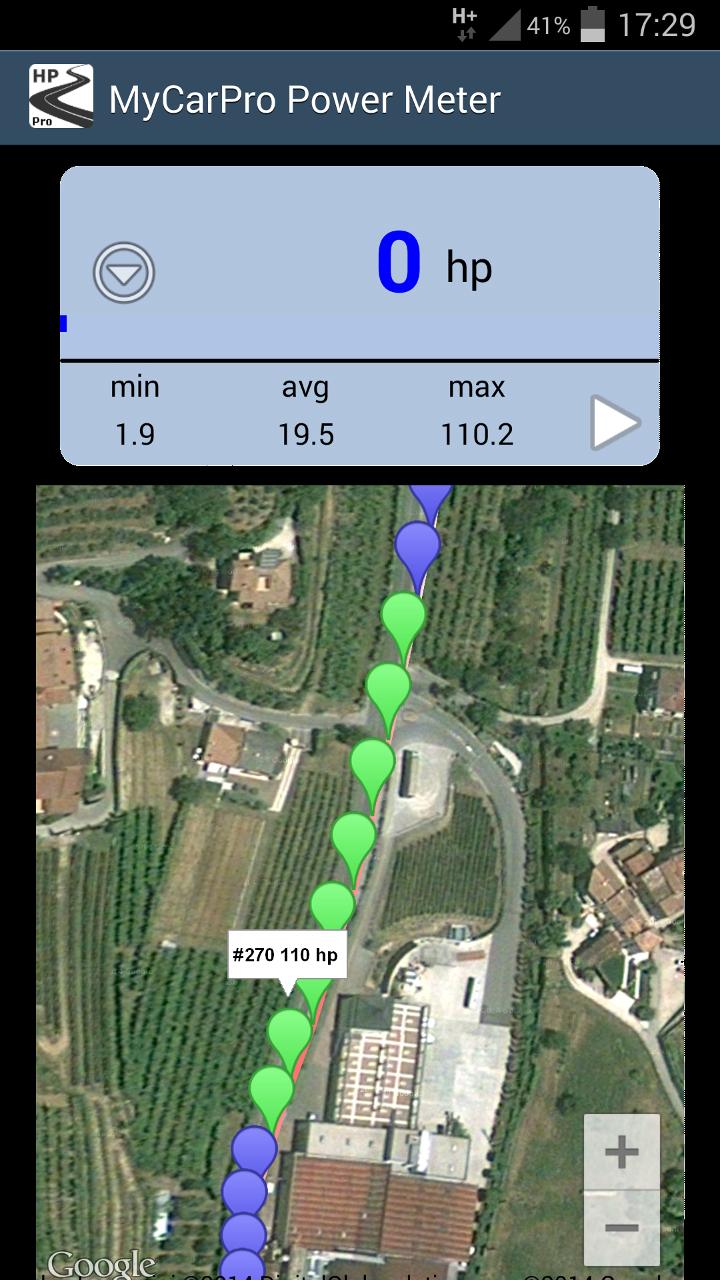 MyCarPro Horse Power Meter Screen 2
