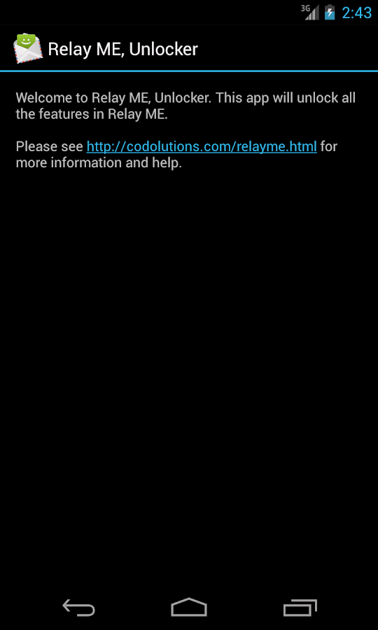 Relay ME, Unlocker Screen 3