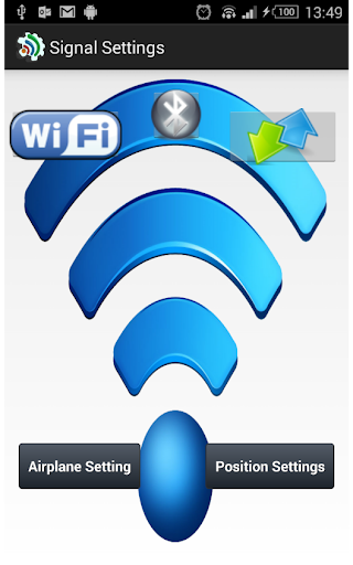 Signal Settings Wi-Fi Data On