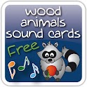 Wood Animals Sound Cards Free logo