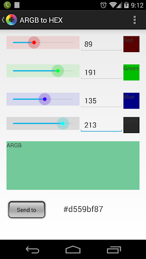 ARGB to HEX