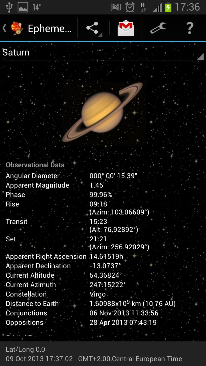 Night Sky Tools - Astronomy Screen 2