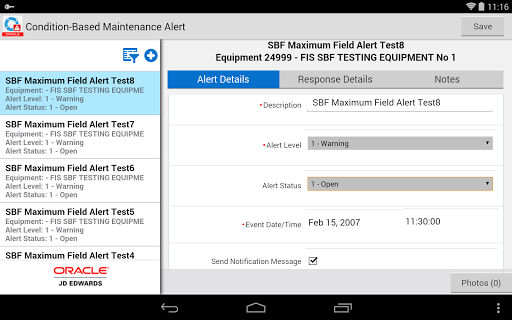 CBM Alert - JDE E1