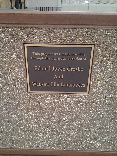 Ed and Joyce Creske and Wausau Tile Employees Memorial