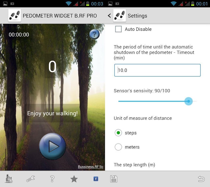 Pedometer Walkingbook Pro 365 Screen 3