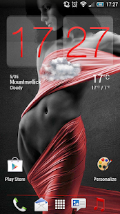 Free Slick Red - Sense 4+ HD Skin APK for Android