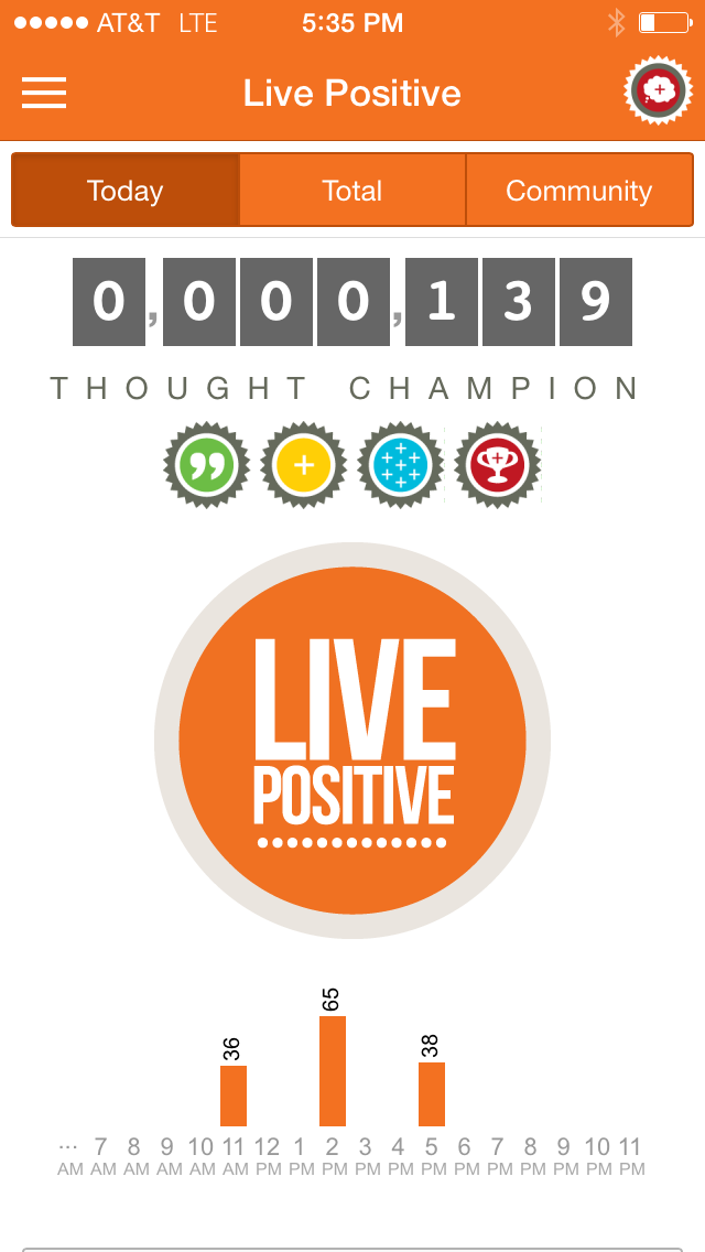Live Positive Screen 1