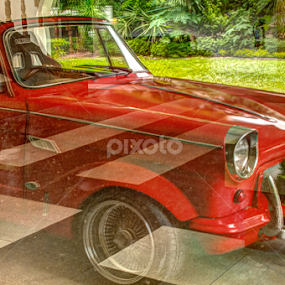 Red Wedding Car by Victor Roman - Transportation Automobiles