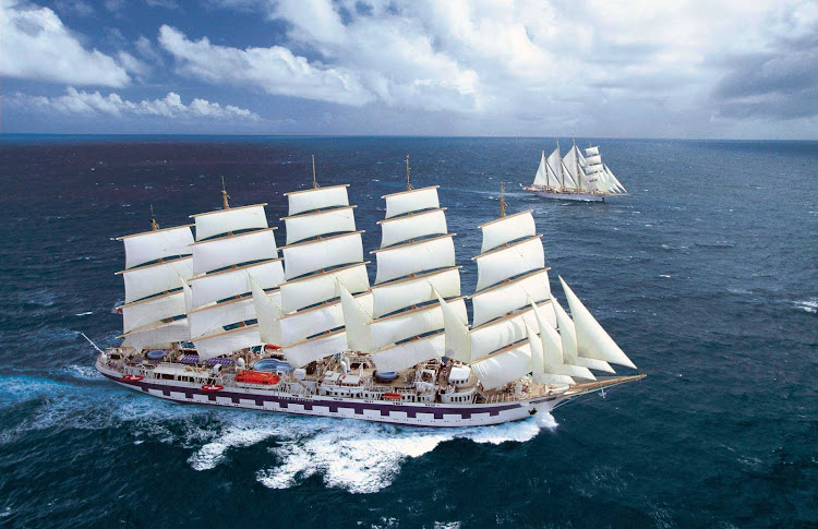 Royal Clipper sails to such scenic destinations as the Mediterranean, Caribbean and Costa Rica.