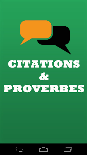 Proverbes et Citations