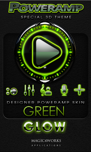 Poweramp skin Green Glow Magic