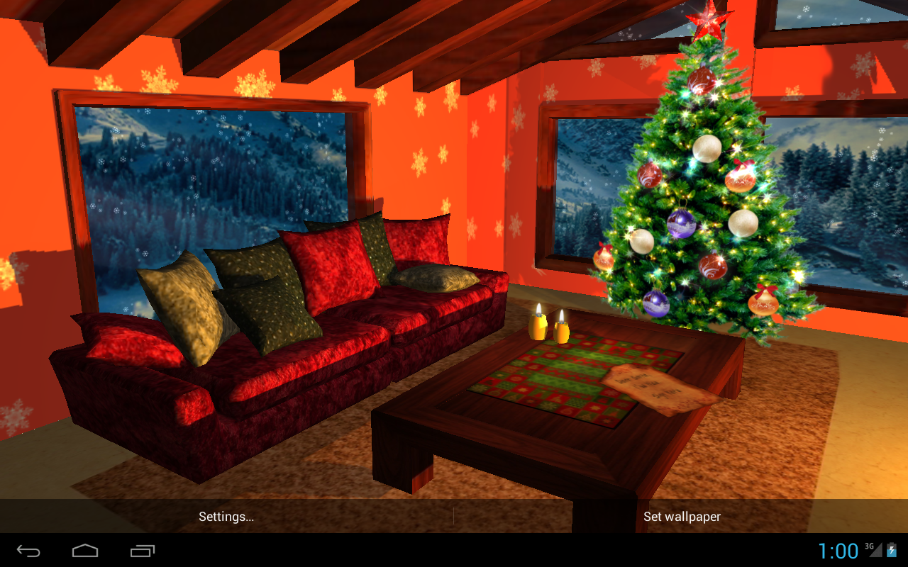 3D Christmas Fireplace HD Live Wallpaper Android Apps On Google Play