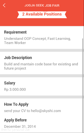 【免費媒體與影片App】Jogja Geek Job Fair-APP點子