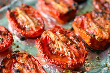 Easy Umami Oven Roasted Tomatoes (Whole30, Keto, Low Carb)
