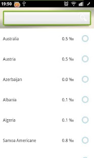 Screenshot dell'applicazione Android Breathalyzer