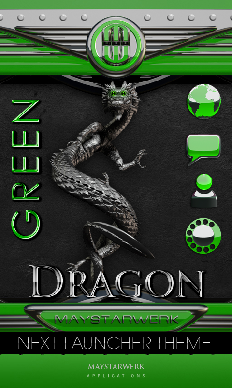 NEXT theme dragon green Screen 1