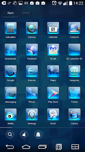 免費下載個人化APP|Dark Blue Go Launcher Ex Theme app開箱文|APP開箱王