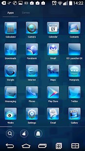 Dark Blue Go Launcher Ex Theme - screenshot thumbnail