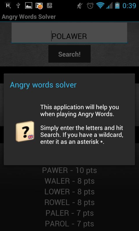 Aworded Solver PRO Screen 2