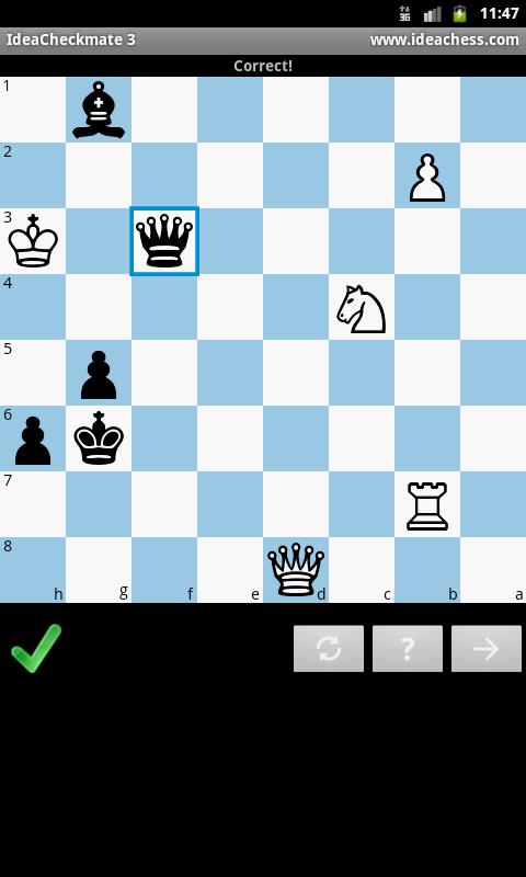 Android application 3 move checkmate chess puzzles screenshort