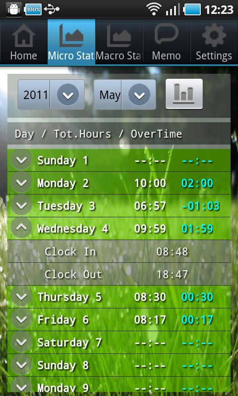 LetMeGoHome Full: a work clock Screen 2