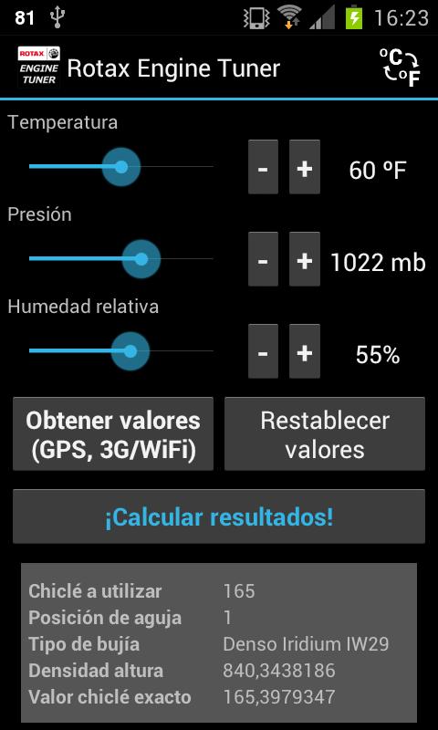 ROTAX Engine Tuner Screen 1