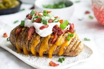 Loaded Hasselback Potatoes