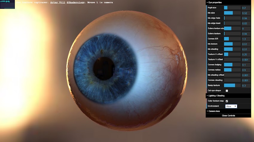 Eye Texture Raytracer By Artur Vill Experiments With Google
