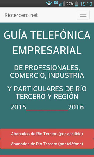 Guía telefónica Río Tercero