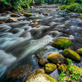 The waterfall flow by Rizal Zawawi - Landscapes Waterscapes