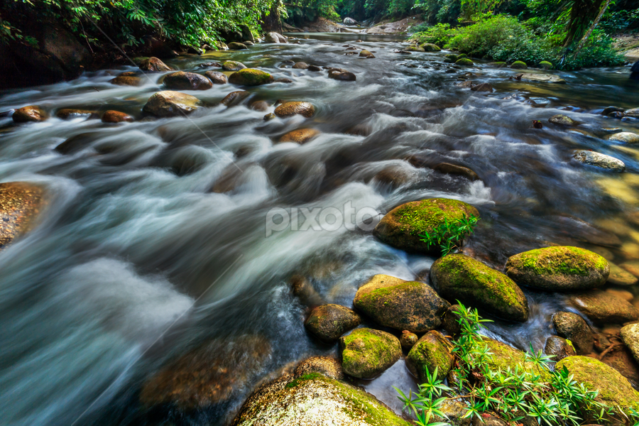 The waterfall flow by Rizal Zawawi - Landscapes Waterscapes