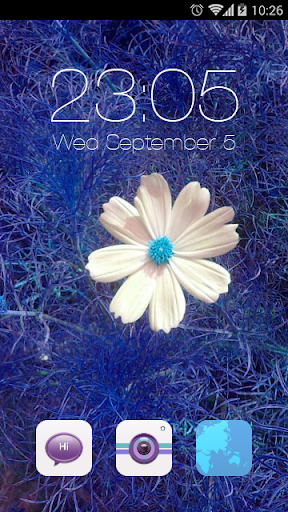 White Flower C Launcher Theme