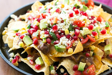 Black Bean Nachos with Pomegranate Salsa