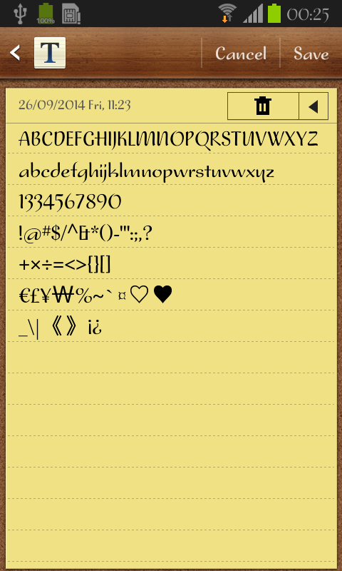 ITC Nora FlipFont Screen 3