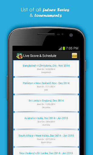 Live Cricket Scores Schedule